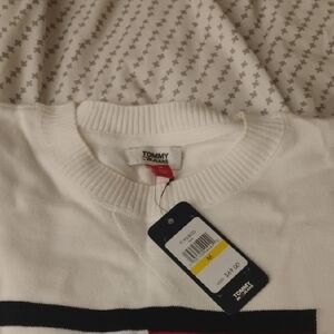 Tommy Hilfiger Men's White Crewneck Sweater